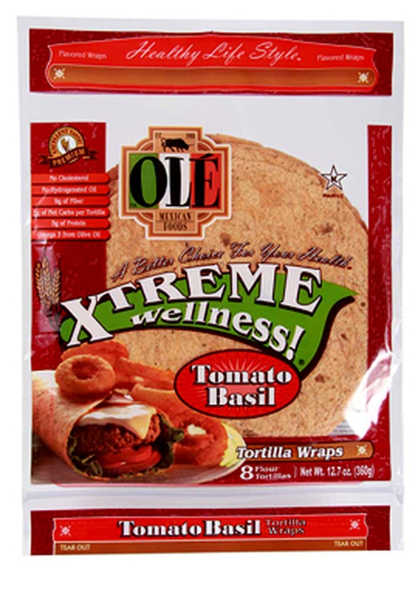 Ole Xtreme Wellness Tomato Basil Tortilla Wraps Food Library Shibboleth