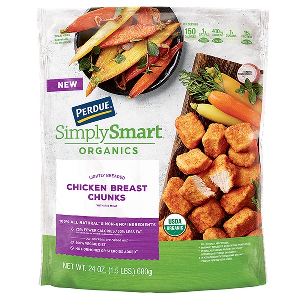 Perdue Simply Smart Organics Lightly Breaded Chicken Breast Chunks ...