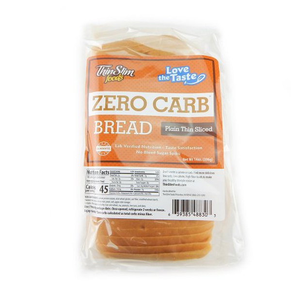 Thin Slim Foods Love The Taste Zero Carb Bread Plain Thin Sliced Bread ...