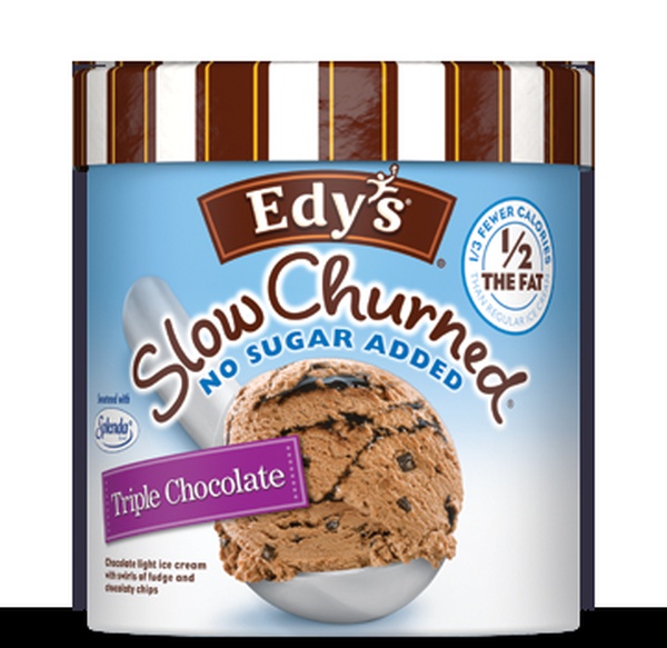 Edy's Slow Churned No Sugar Added Triple Chocolate Ice Cream - Food ...