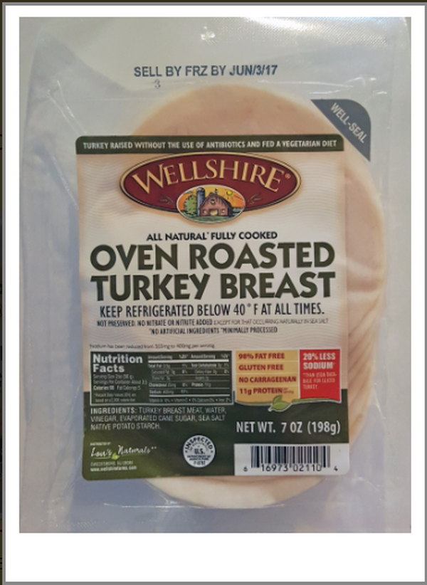 Wellshire All Natural Fully Cooked Oven Roasted Turkey Breast Food