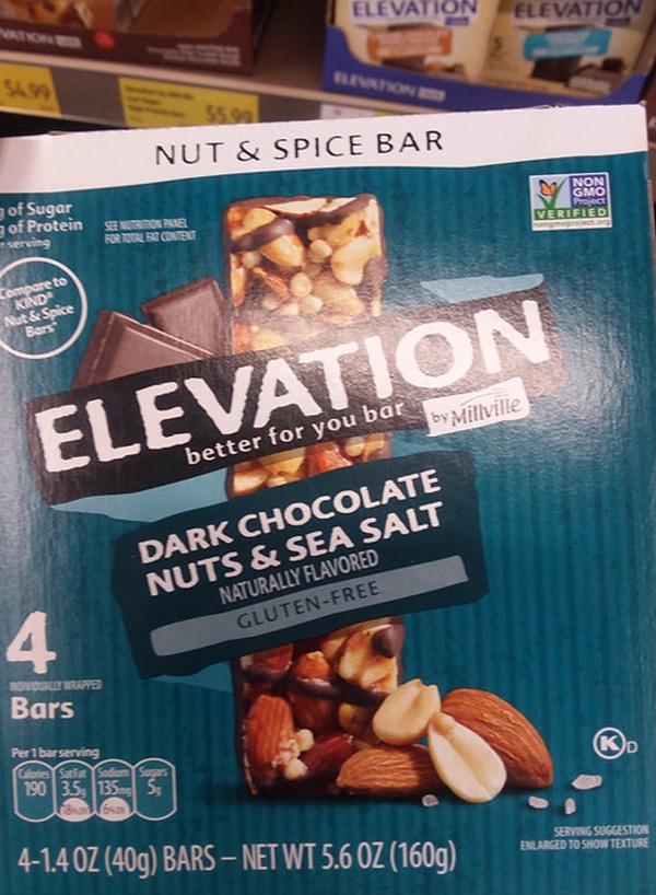 Millville Elevation Nut & Spice Bar - Dark Chocolate Nuts & Sea Salt ...