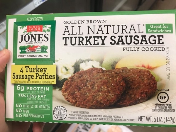 Jones Dairy Farm All Natural Fully Cooked Turkey Sausage Patties Food