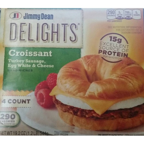 Jimmy Dean Delights Croissant Turkey Sausage, Egg White & Cheese - Food ...