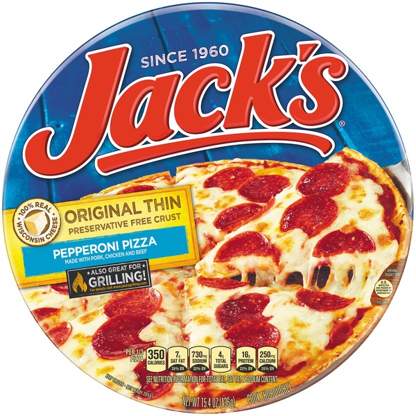 Jack's Original Thin Crust Pizza (any flavor) Food Library Shibboleth