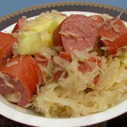 Kielbasa with Caraway Kraut - Recipe Library - Shibboleth!