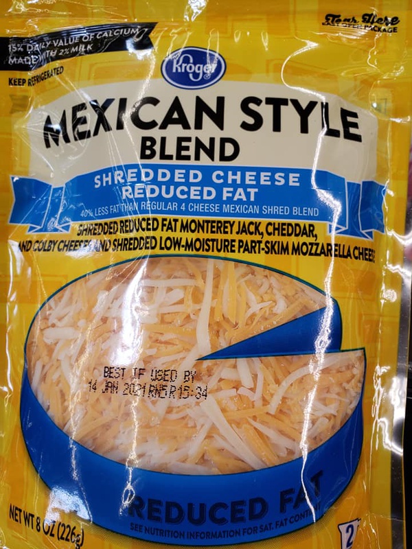 Kroger Reduced Fat Mexican Style Blend Finely Shredded Cheese - Food ...