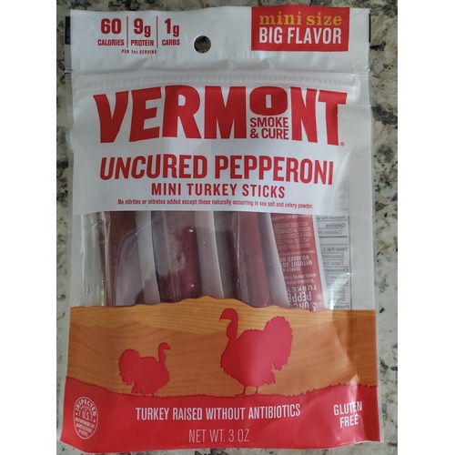 Vermont Uncured Pepperoni Mini Turkey Sticks - Food Library - Shibboleth!