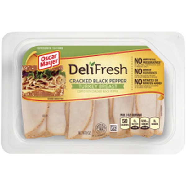 Oscar Mayer Deli Fresh Cracked Black Pepper Turkey Breast - Food ...