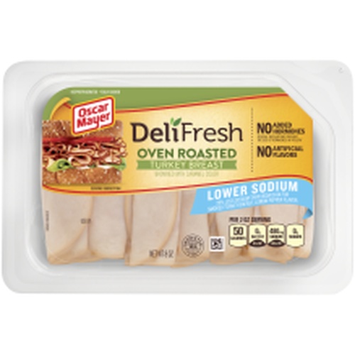 Oscar Mayer Deli Fresh Lower Sodium Oven Roasted Turkey Breast - Food ...