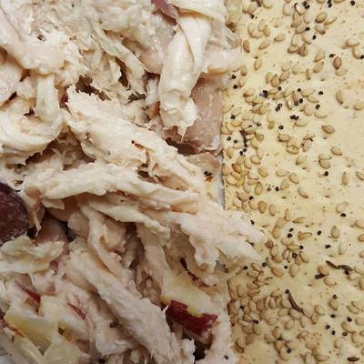 Shibboleth approved delicious fat burning chicken salad with flatbread crackers