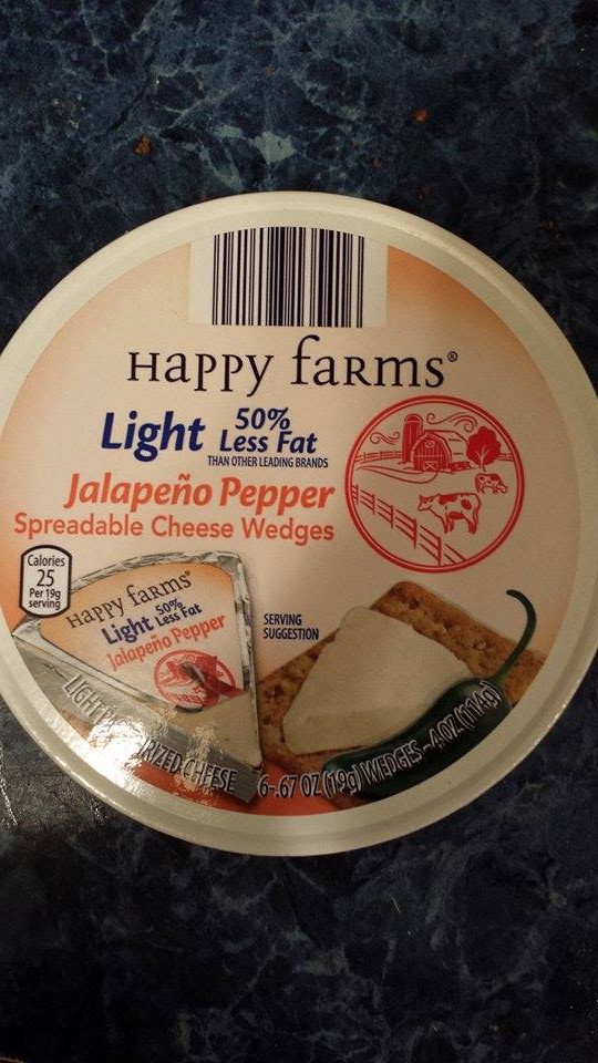 Happy Farms Light Jalapeno Pepper spreadable cheese wedges - Food ...