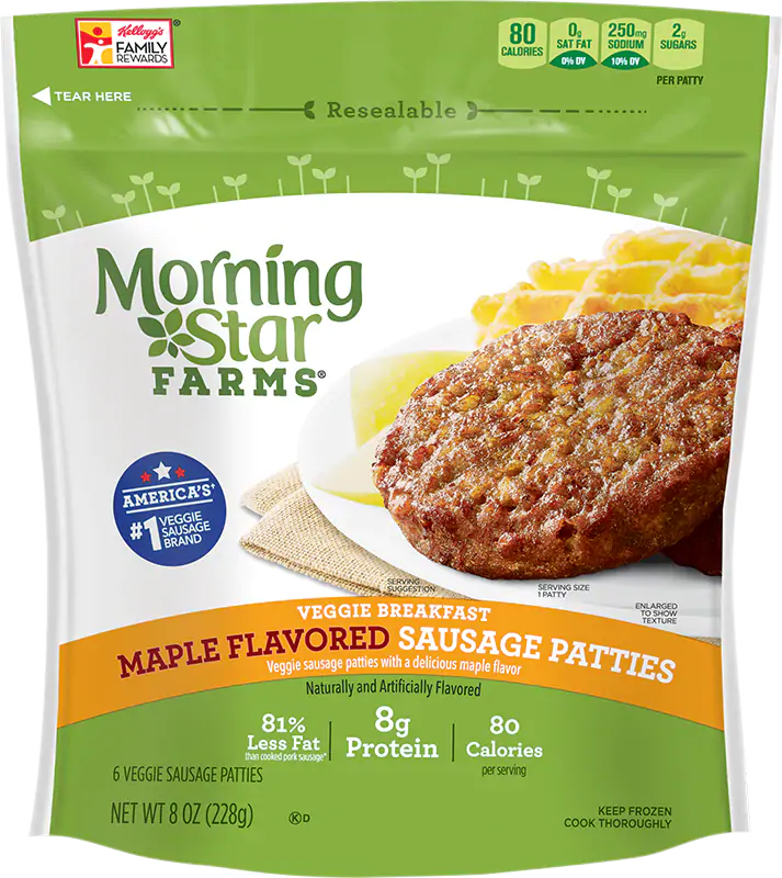 MorningStar Farms Veggie Breakfast - Maple Flavored Sausage Patties ...